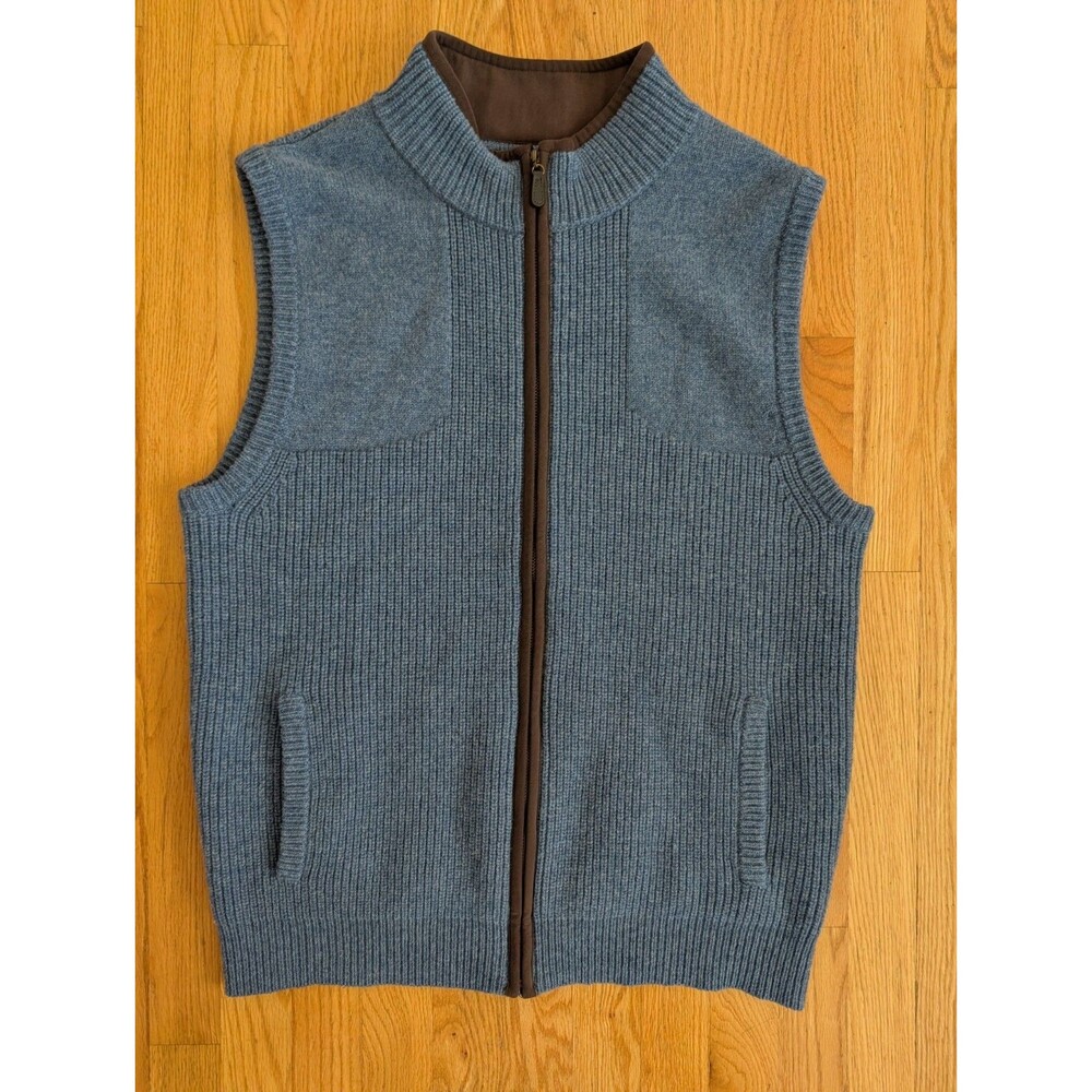 Men's L.L. Bean Waterfowl Sweater Vest Large 245457 Merino Lambswool Hunting Dad